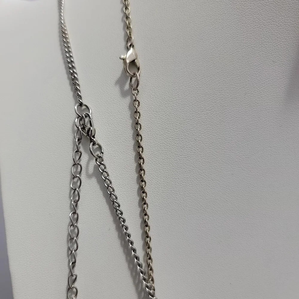 Set of Blue Beads and Faux Stone Necklace - Picture 6 of 7